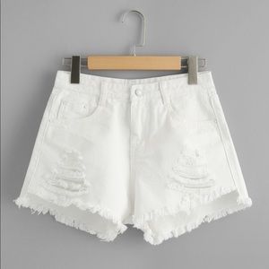 American Eagle Super Stretch X White Jean Shorts